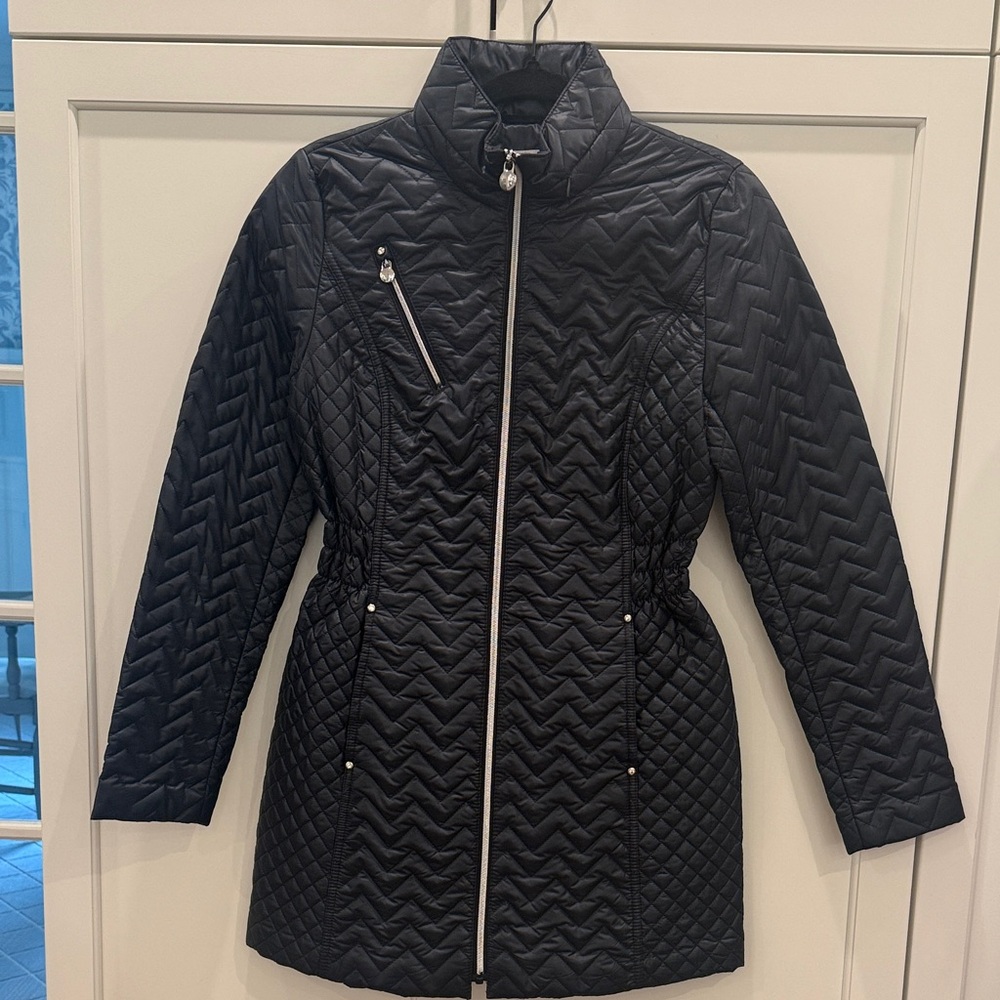Laundry By Shelli Segal Navy Quilted Puffer Jacket